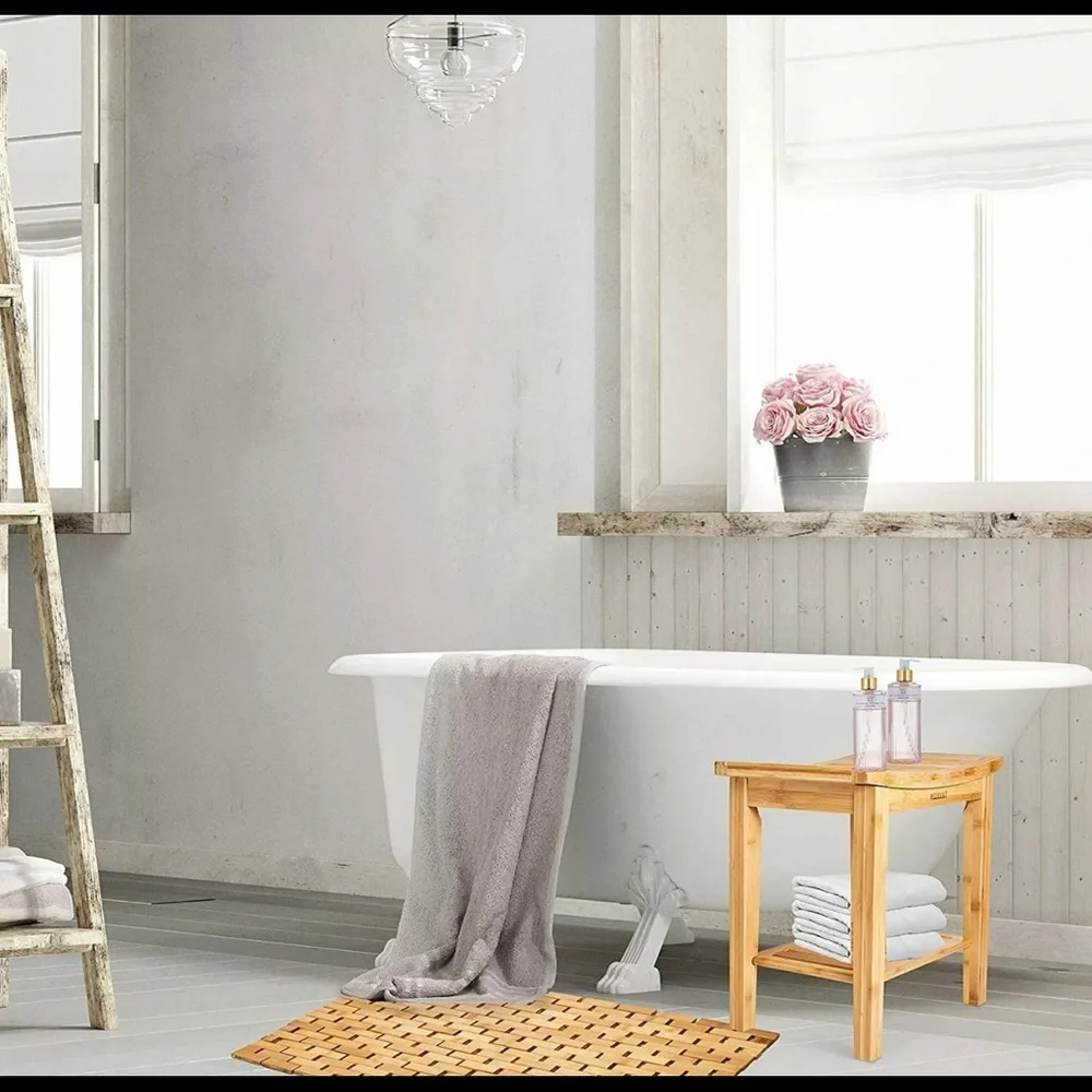 Home solutions Bamboo Bath Mat, Bath Mat, Bamboo Shower Mat, Bamboo Floor Mat